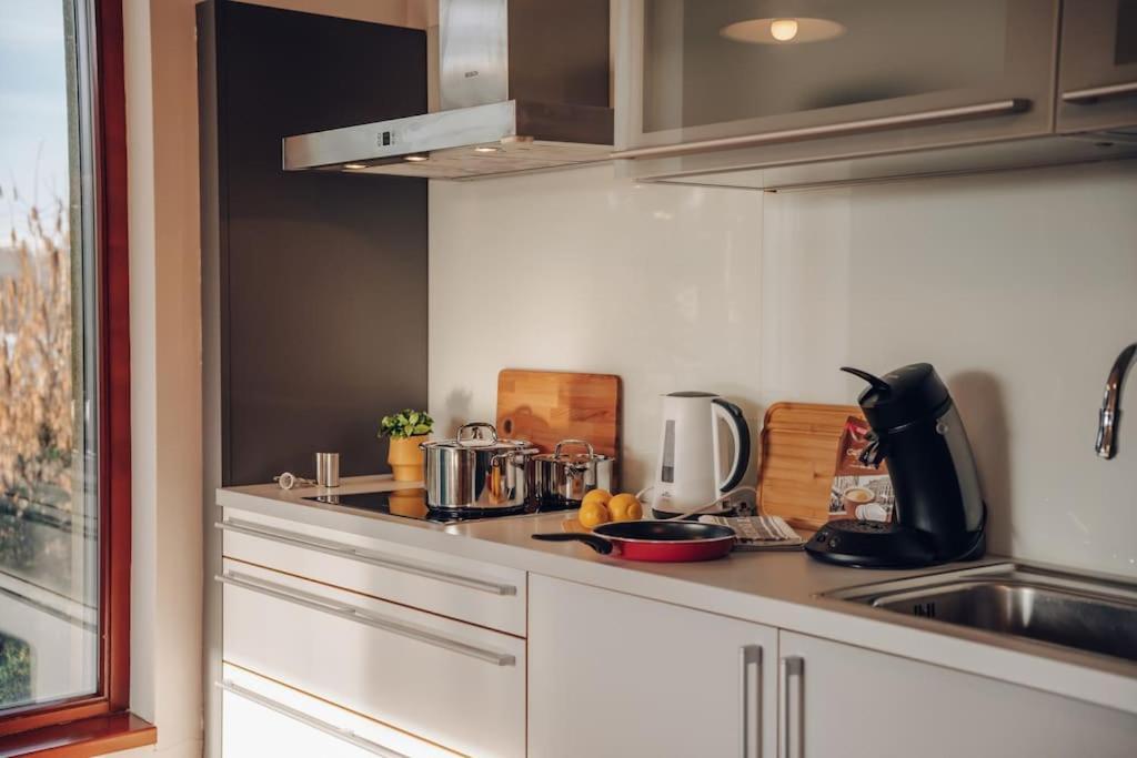 Design 3Bd Apartment Cooking Area In Architect Villa Praha Eksteriør bilde